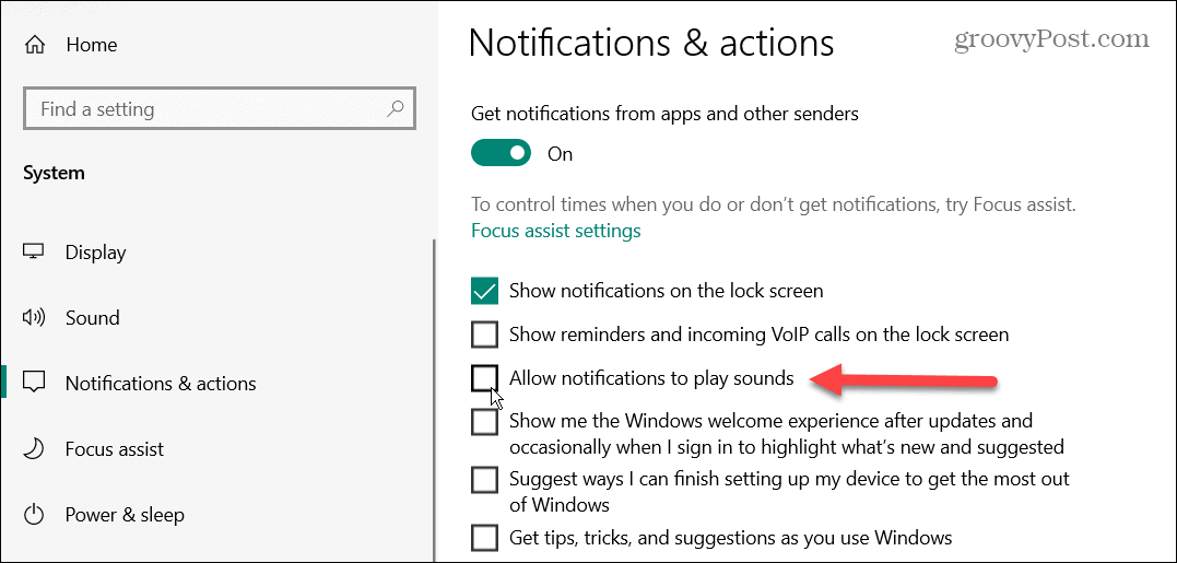 Windows'ta Uygulama Bildirim Seslerini Kapatın