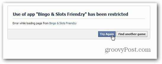 bingo yuvaları friendzy facebook kısıtlı