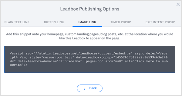 LeadPages leadbox yayın kodu 