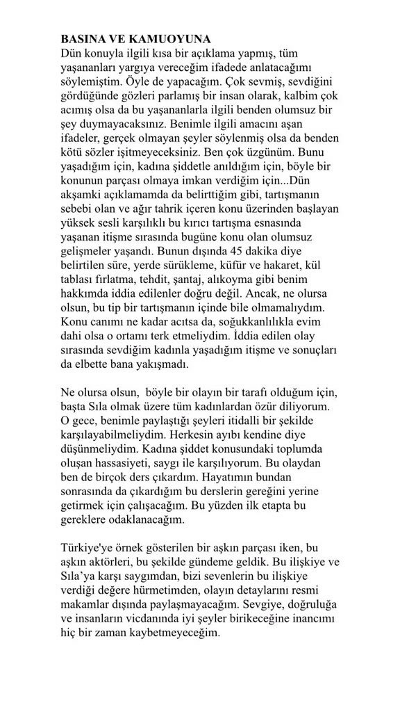 Ahmet Kural, Sıla'dan özür diledi
