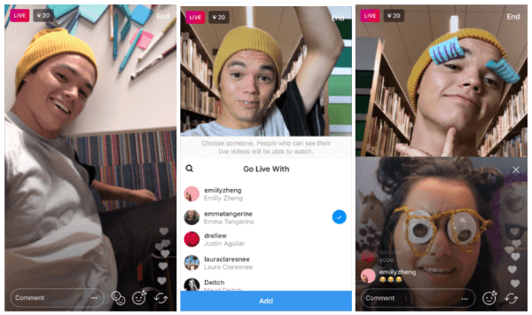 Instagram artık yayıncıların izleyicileri uygulama içinden canlı video akışlarına katılmaya davet etmelerine izin veriyor.