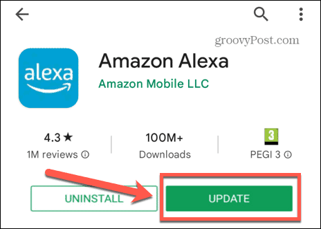 alexa uygulama güncellemesi