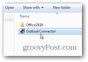 Outlook.com Outlook Hotmail Bağlayıcısı - Installer outlookconnector.exe dosyasını başlat
