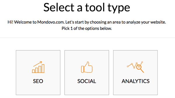 Mondovo'da bir alet türü seçin.