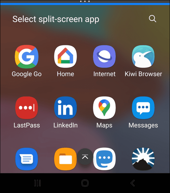 android seçim uygulamasında ekran nasıl bölünür