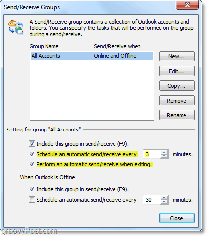 Outlook 2010'da otomatik gönderme ve alma süresini düzenleme