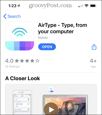 AirType App Store'da