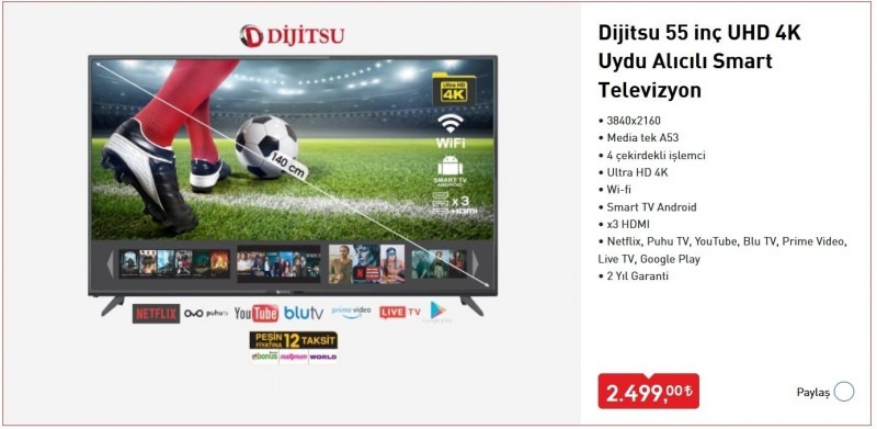 BİM'de satılan Dijitsu Smart TV nasıl, alınır mı? Dijitsu Smart TV özellikleri