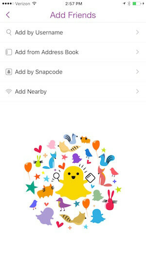 Snapchat'te arkadaş ekle