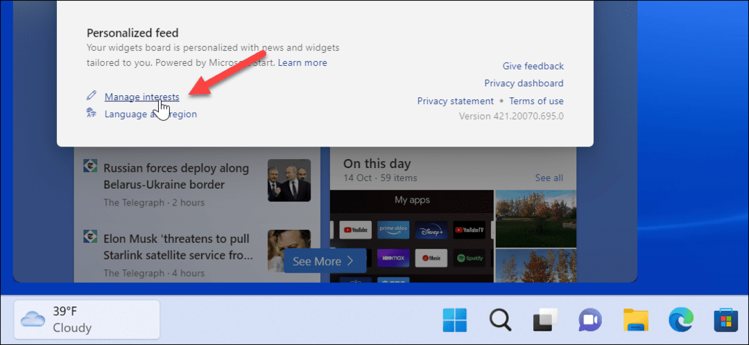 Windows 11 Widget Dilini Değiştirin 