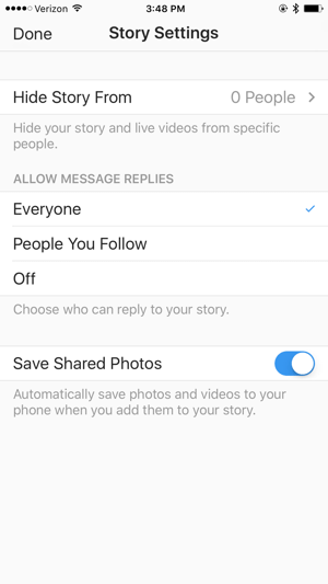 Canlı yayına girmeden önce Instagram Story ayarlarınızı kontrol edin.
