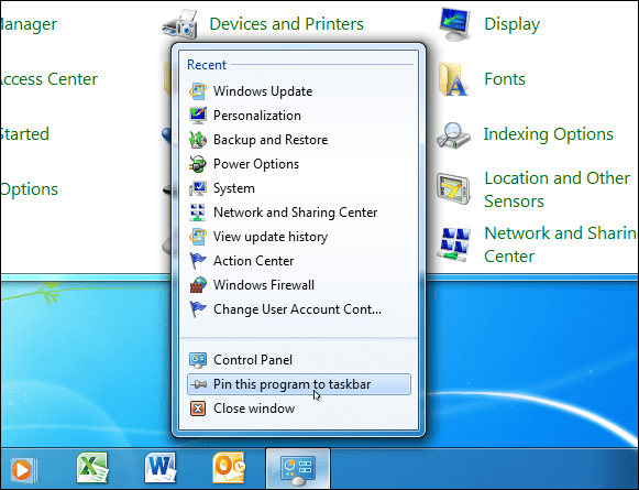 Windows 7 kontrol paneli