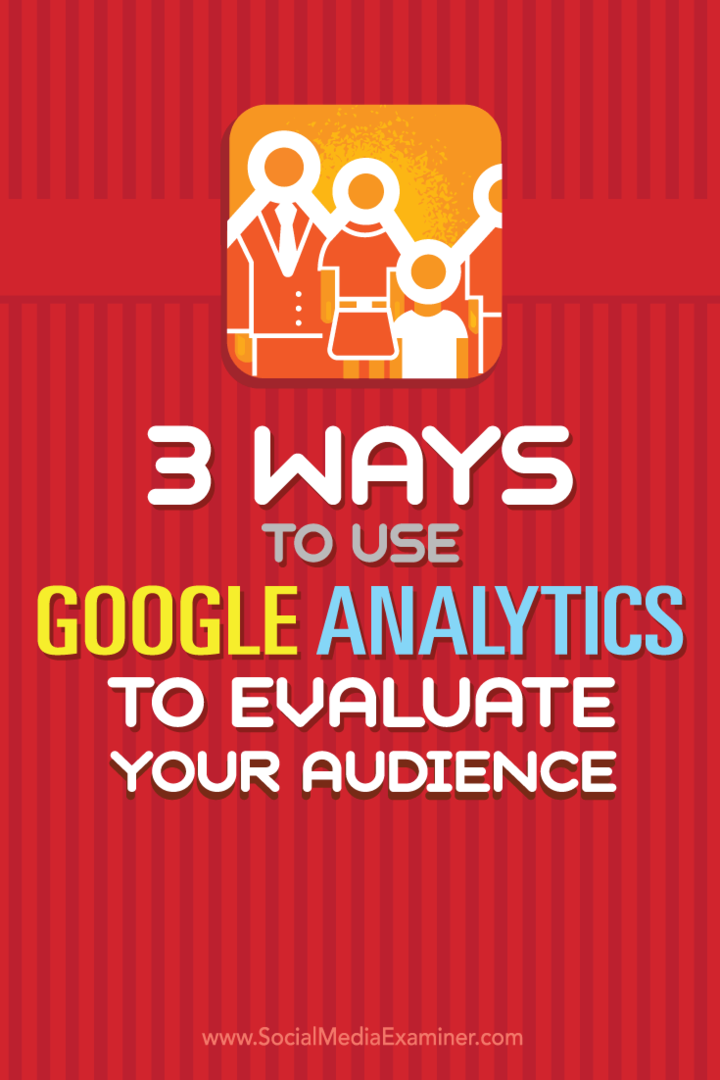 Google Analytics ile hedef kitlenizi ve taktiklerinizi değerlendirmenin üç yolu hakkında ipuçları.