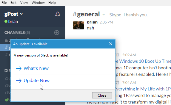 Slack Windows Desktop Uygulaması 2.0.1'e Güncellenmiştir
