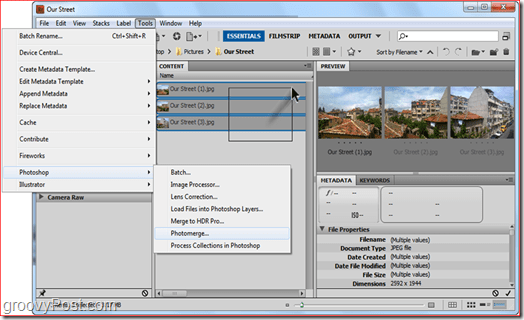 Adobe Bridge ve Adobe Photoshop Kullanarak Panorama Nasıl Yapılır