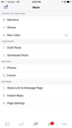 facebook sayfaları uygulamasında mesajlaşma bağlantısını kopyala