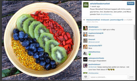 #chia ile bütün gıdalar instagram resmi