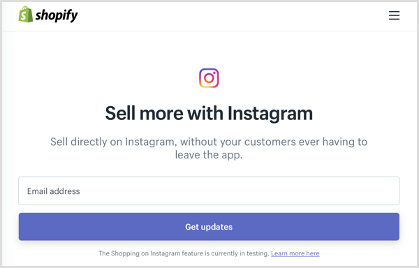 instagram shoppable gönderi shopify beta programına kaydol