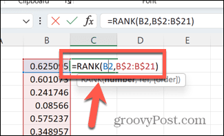 excel sıralama formülü