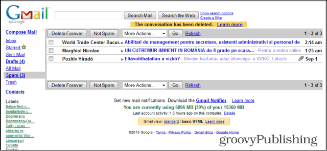 Gmail eski stil html