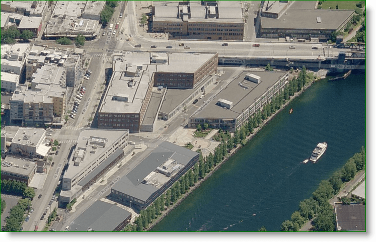 Bing Maps Kuşbakışı Görünümü - Seattle Google HQ - Fremont Wa