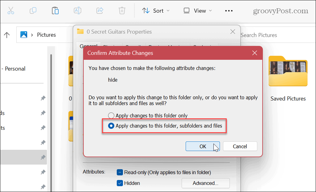 Windows 11'de Dosyaları ve Klasörleri Gizle