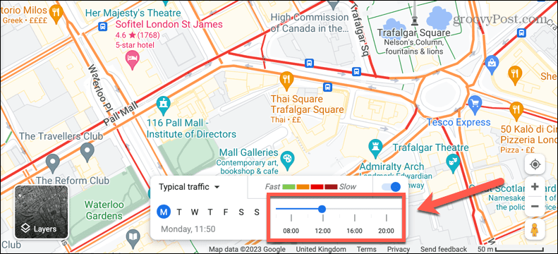 google maps tipik trafik süresi