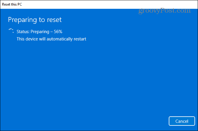 Windows 11'i yeniden başlatmaya hazırlanıyor