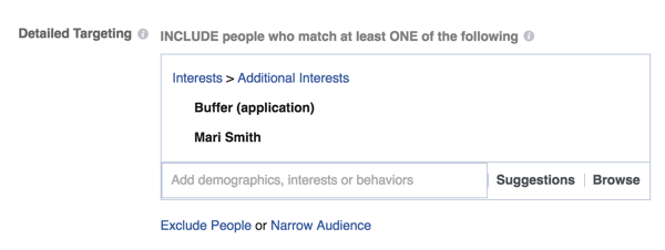 Facebook Reklam Yöneticisi'nde belirli hedefleme seçeneklerini ayarlayın.