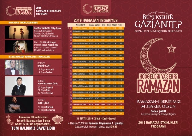 2019 Gaziantep Belediyesi Ramazan etkinliklerinde neler var?