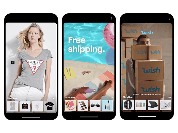 Amazon ile bir entegrasyon sunmanın yanı sıra Snapchat, Ekim ayında kendi kendine hizmet veren reklam satın alma platformu aracılığıyla Shoppable Snap reklamlarını tüm reklamverenlerin kullanımına sunacak.