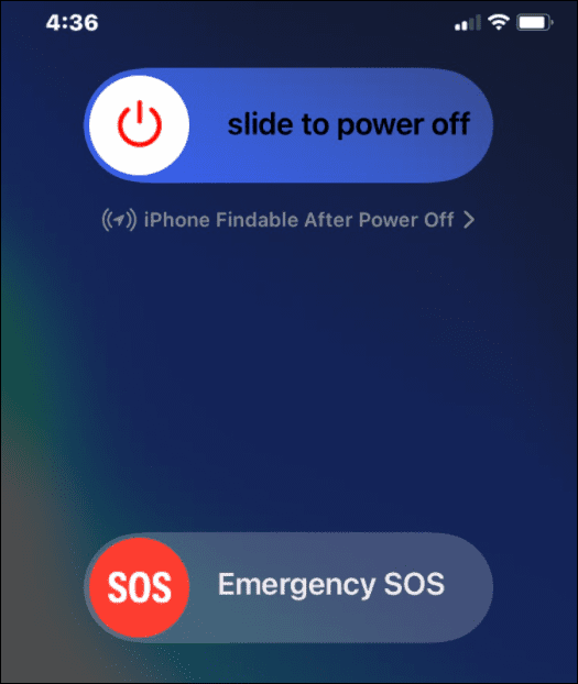 Acil SOS kaydırıcısı iPhone