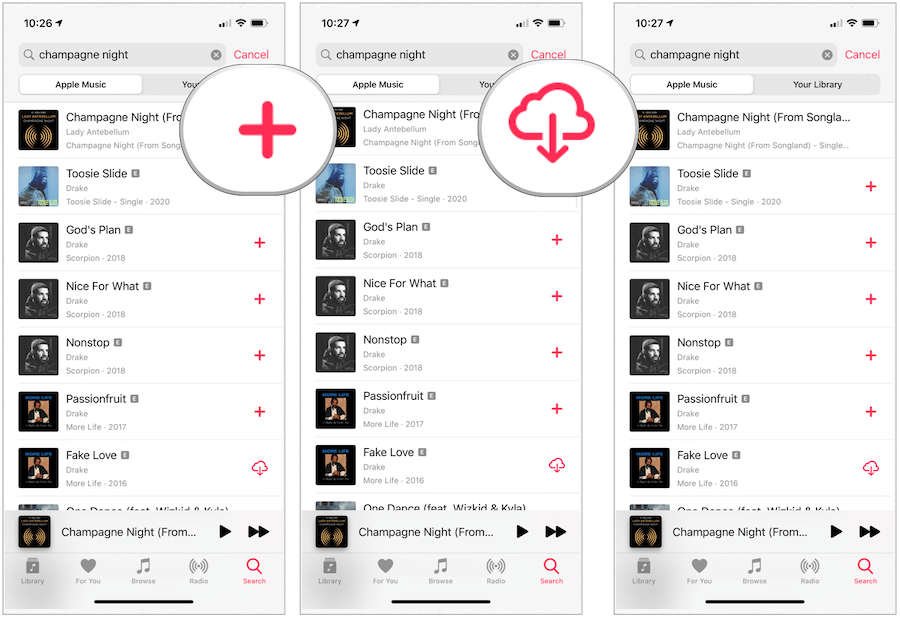 Apple Music şarkıları cihaza indir