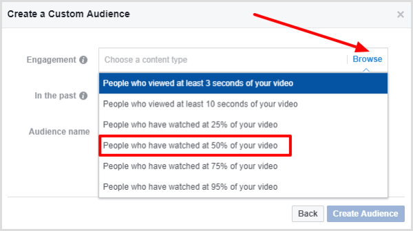 Videonuzun En Az% 50'sini İzlemiş Kişileri Seçin.