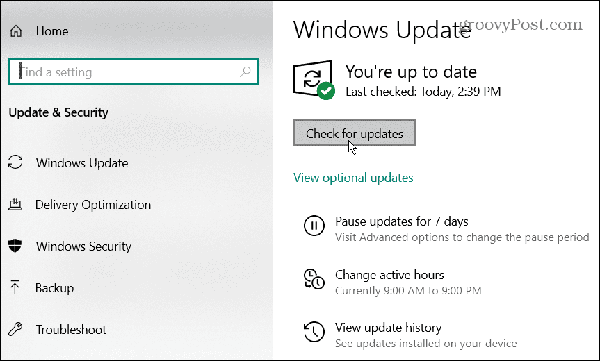 Windows Güncelleme Windows 10