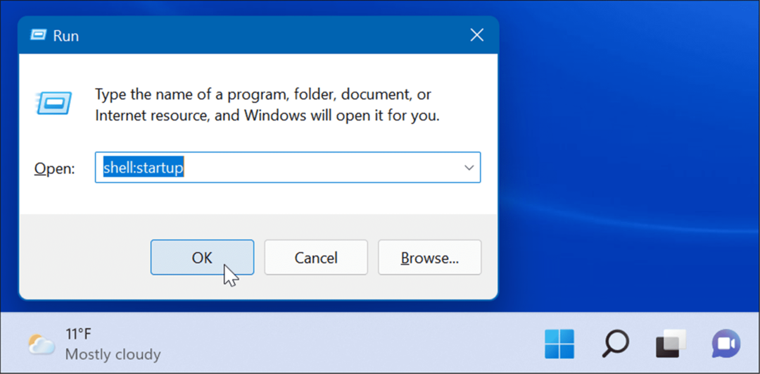 Windows 11'de başlatma sırasında kabuk başlatma uygulamaları başlatma