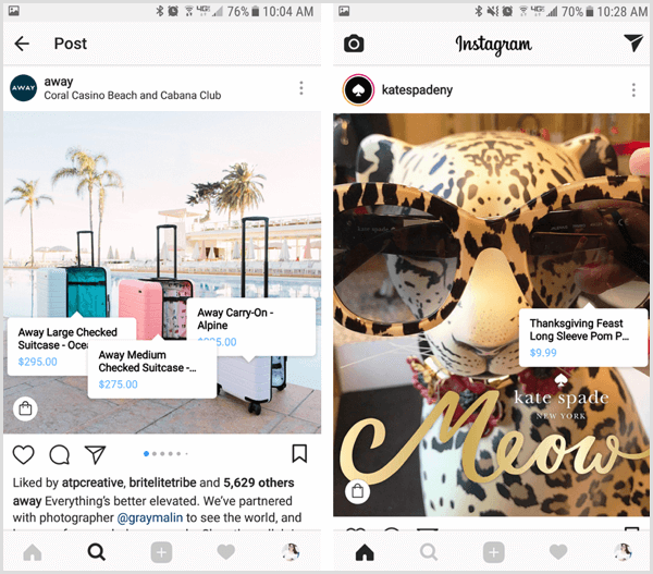 instagram alışveriş yapılabilir gönderi ürün bilgisi pop-up