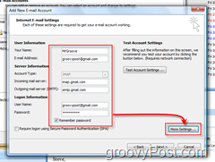 Outlook 2007'yi bir GMAIL IMAP Hesabı için yapılandırma