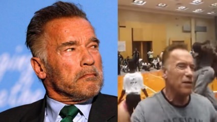 Dünyaca ünlü Schwarzenegger'e uçan tekmeli saldırı!