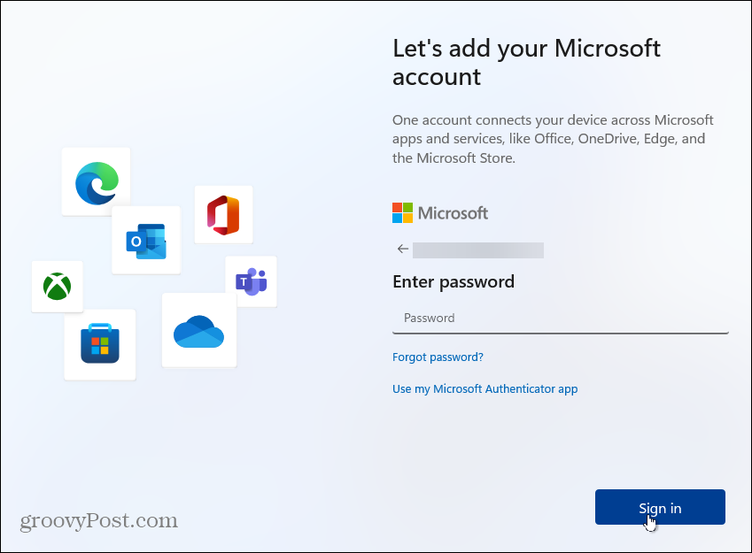 şifre Windows hesabı