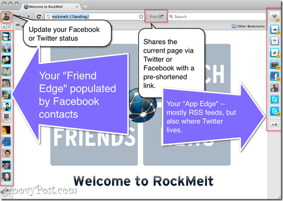 RockMelt İncelemesi - Sosyal Medya Web Tarayıcısı
