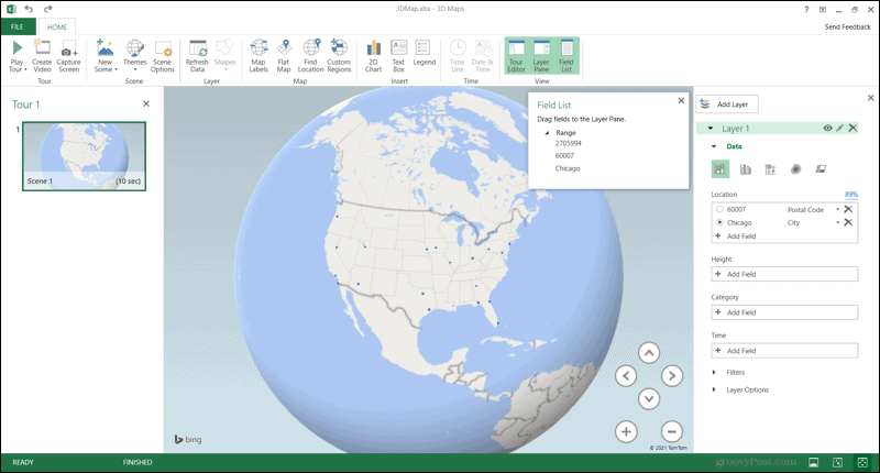 Excel'de 3B Haritalar