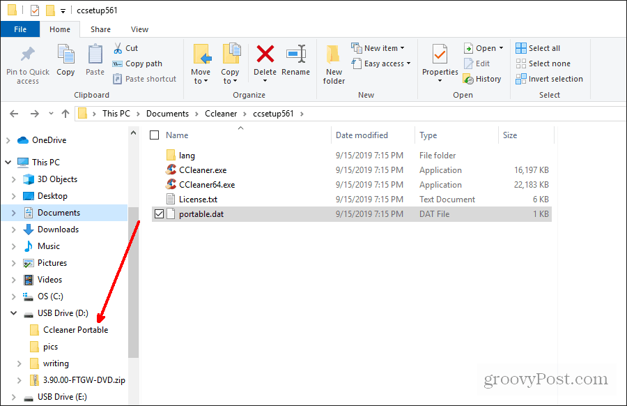 ccleaner taşınabilir dosyaları usb'ye kopyalama