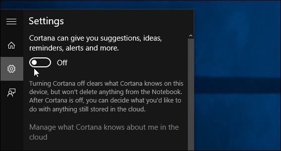 tüm kartları kapat Cortana