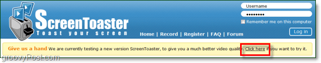 ücretsiz screentoaster beta usin