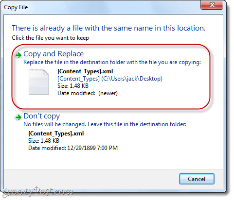 Windows 7'de .xml dosyalarını değiştirin
