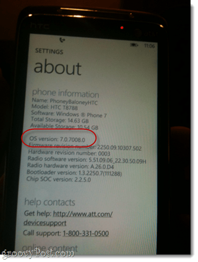 Windows Phone 7 ile kopyalayıp yapıştırın 7.0.7390.0