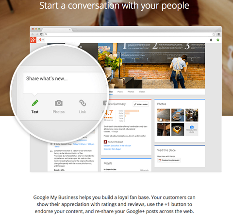 Google+ işletme sayfası ürün özellikleri