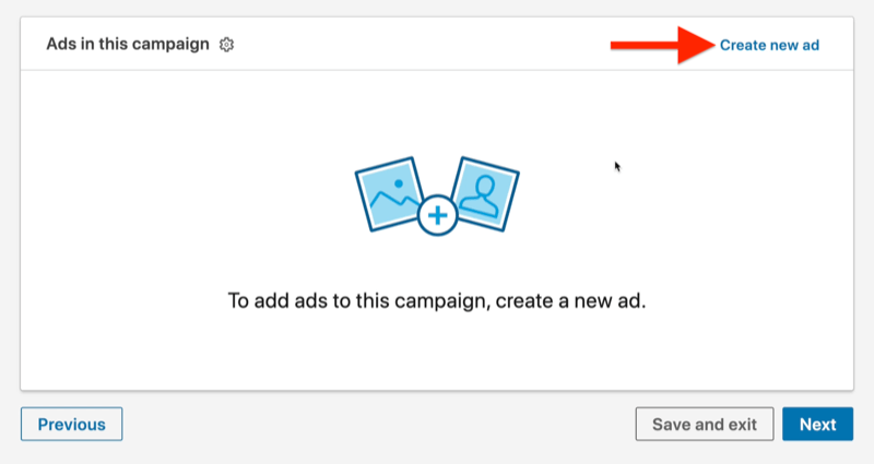 yeni reklam oluştur seçeneğinin vurgulanmış olduğu örnek bağlantılı reklam kampanyası reklam düzeyi