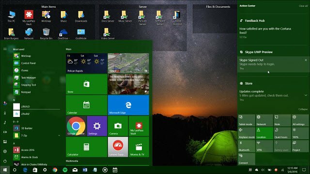 Windows 10 Yıldönümü Güncelleştirmesi'nde Microsoft Oturumu Kapatma
